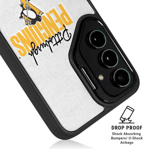 NHL Pittsburgh Penguins Script Galaxy S24 FE Kickstand Case